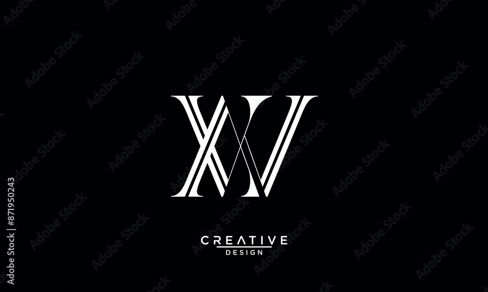 AW, WA, A, W, Abstract Letters Logo Monogram AW, WA, A, W, Abstract Letters Logo Monogram