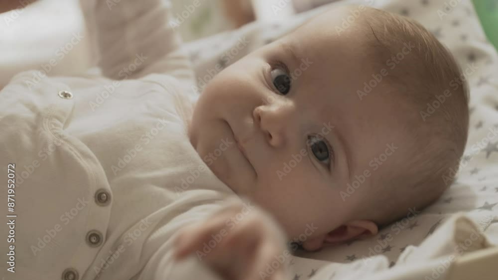 Baby's face close-up, lips and eyes of a newborn. Baby's face close-up, lips and eyes of a newborn.
