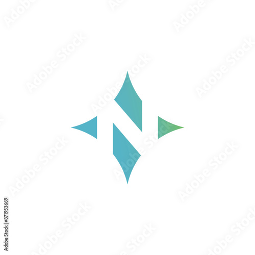 northstar simple sleek creative geometric modern logo design