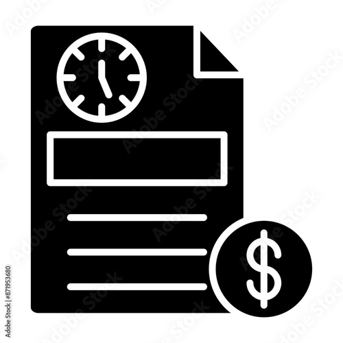 Deadline Glyph Icon