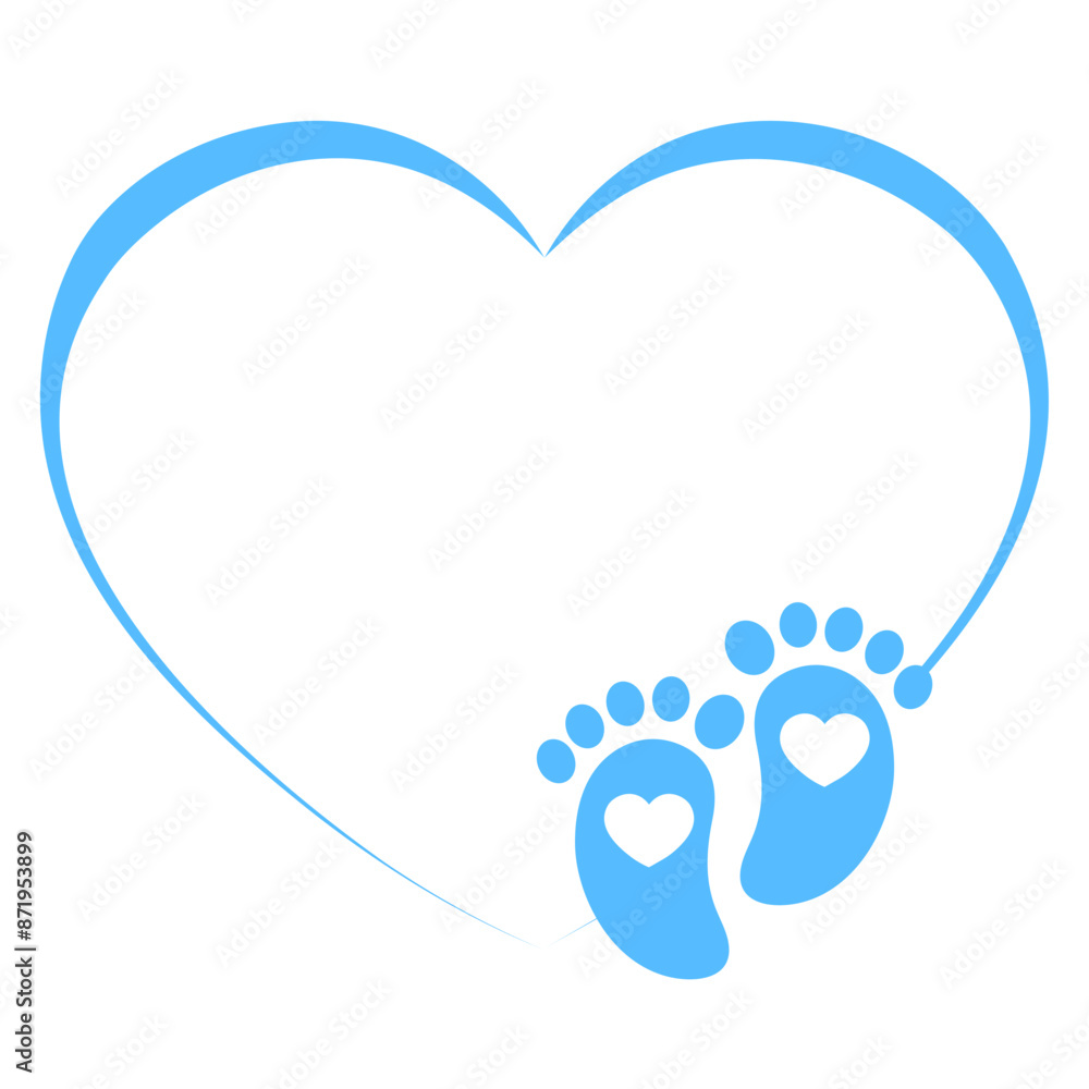 Baby footprint in baby shower concept. Baby footprint in baby shower concept.