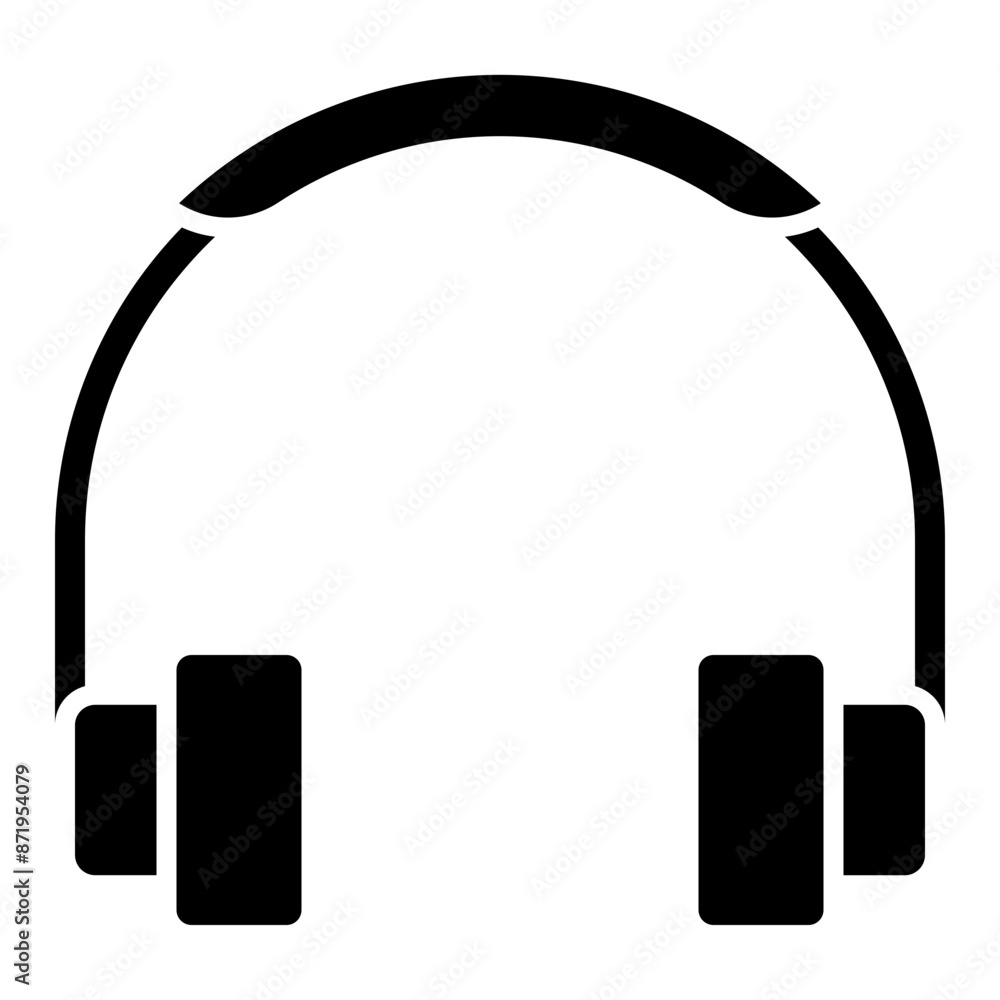 Headphone Glyph Icon Headphone Glyph Icon