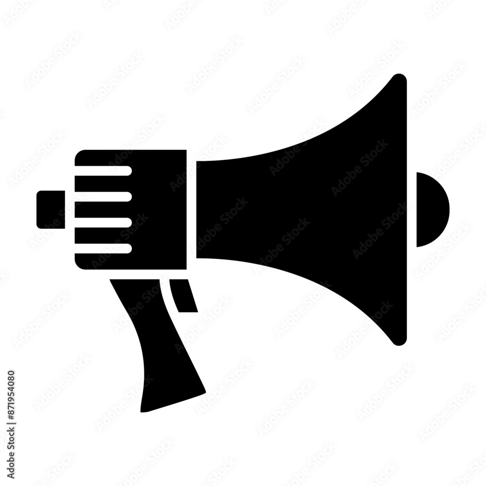 Megaphone Glyph Icon Megaphone Glyph Icon