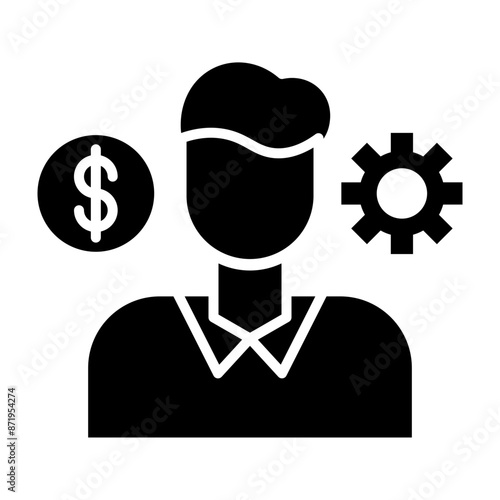 Entrepreneur Glyph Icon