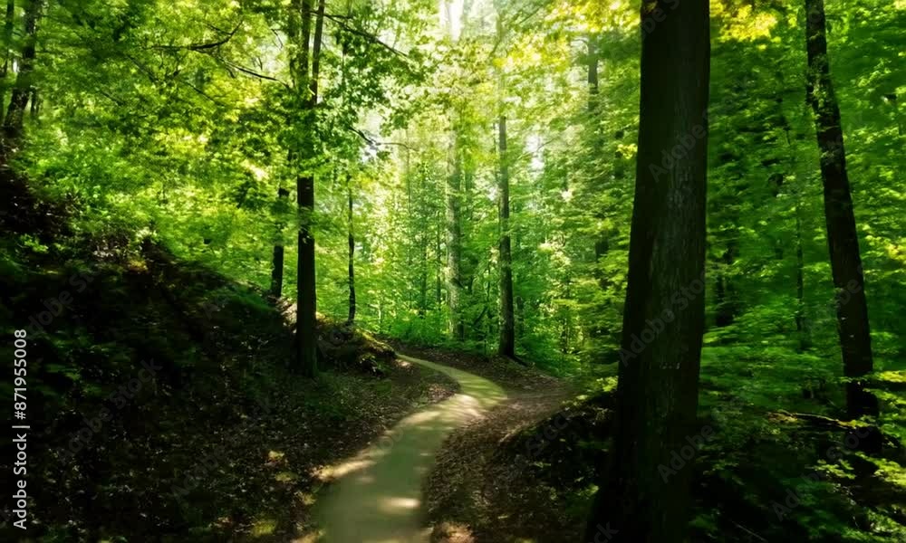 path in the green forest path in the green forest