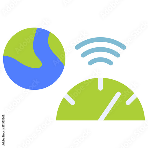 internet speed test flat icon