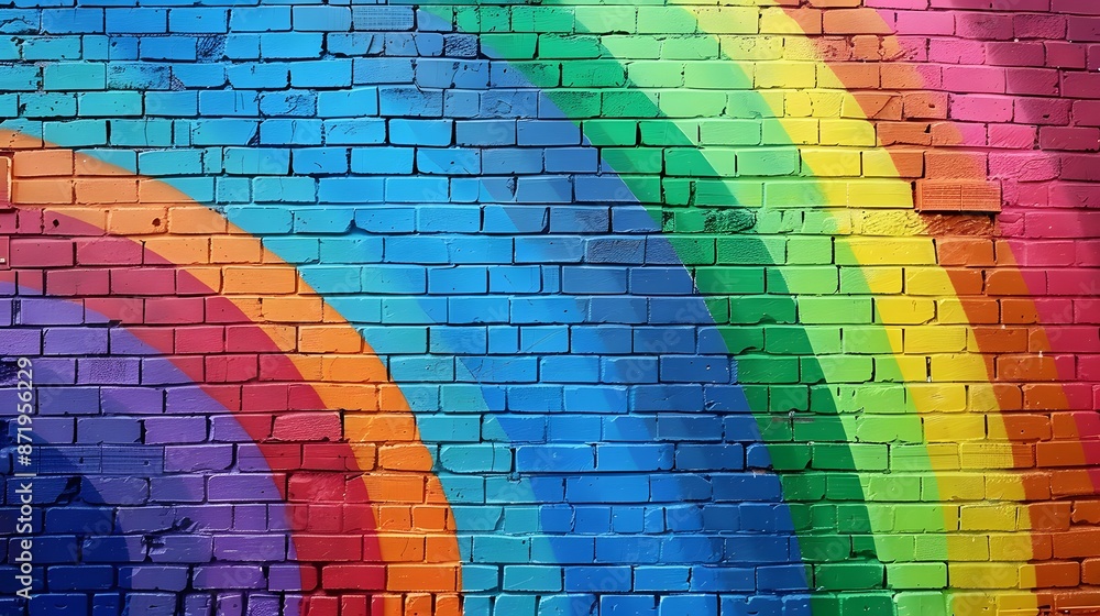 Rainbow Brick Wall. Rainbow Brick Wall.