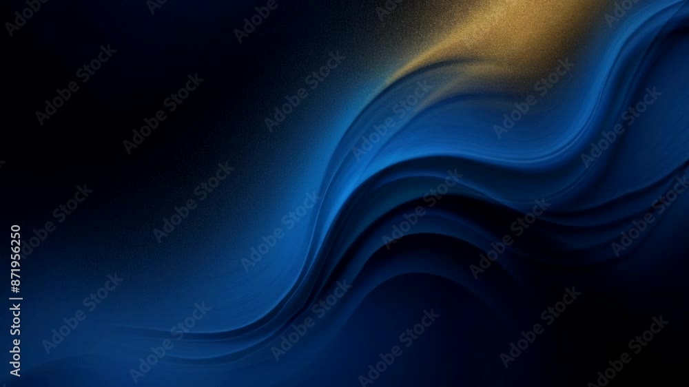 Seamless motion animation of abstract waves on golden blue black gradient background. Live HD abstract wallpaper for loop playback. Seamless motion animation of abstract waves on golden blue black gradient background. Live HD abstract wallpaper for loop playback.