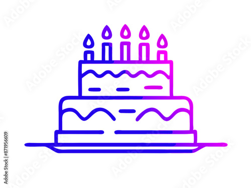 birthday cake icon. Cake icon vector for web and mobile app. Cake sign and symbol. Birthday cake icon