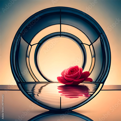 abstract background with roses