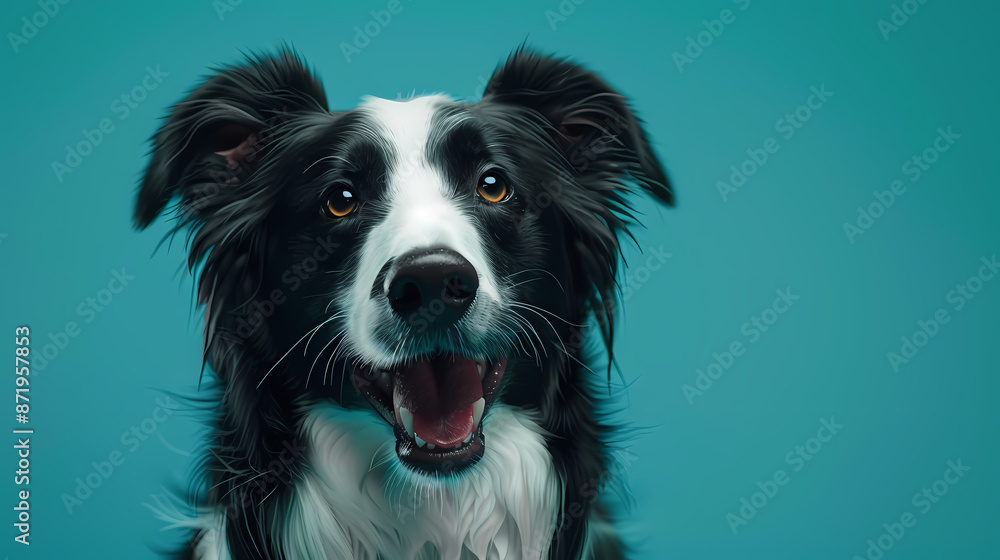 Happy smiling shepherd dog portrait Happy smiling shepherd dog portrait