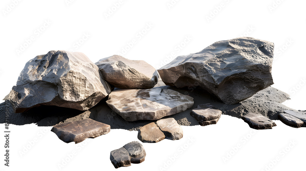 Pile of stones, transparent picture Pile of stones, transparent picture
