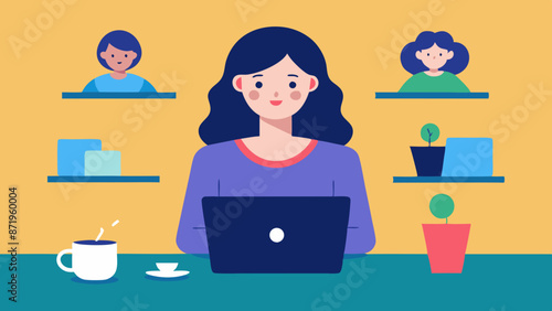 business people in a meeting Vector Illustration 