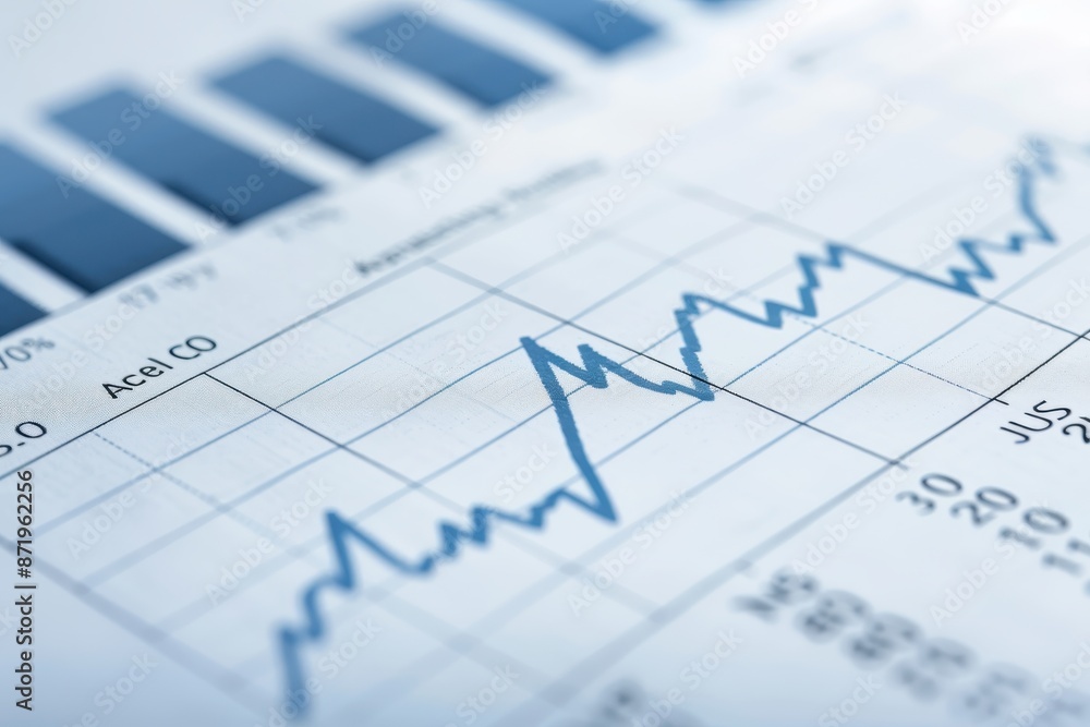 A graph with a blue line and a red line A graph with a blue line and a red line