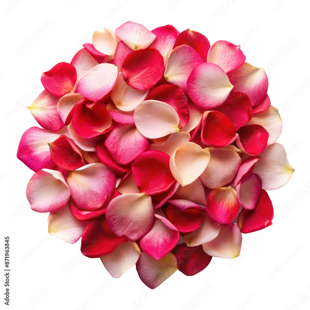 Fototapeta premium rose flower petals isolated on transparent background