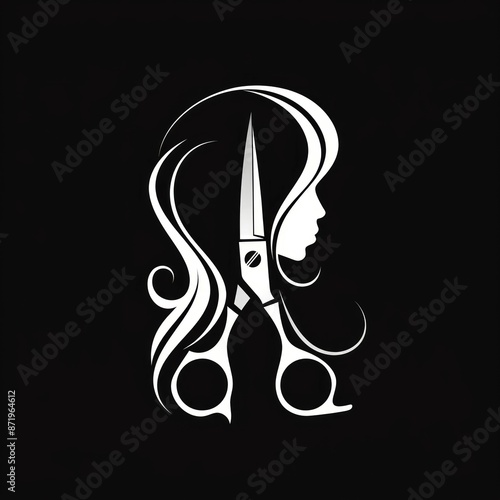 Women hair logo design concept. Hair logo template. Hair fashion logo template