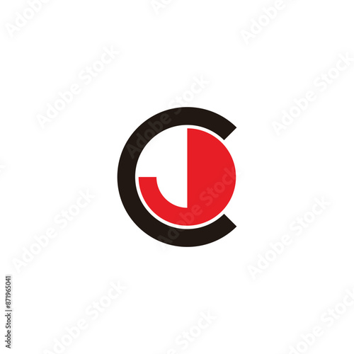 letter cd  round geometric circle logo vector