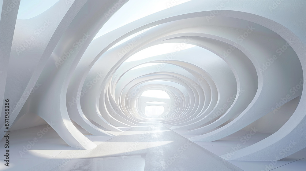 Obraz premium 白の抽象的な3Dの背景