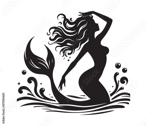 mermaid vector design,awesome mermaidsvg,high resolution printable mermaid atwork