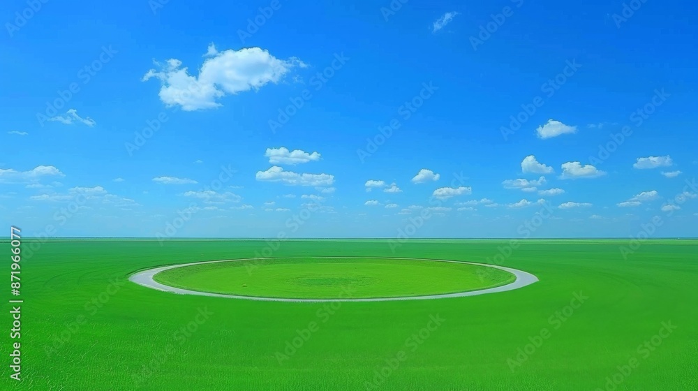 Obraz premium Create a road that twists and turns like a corkscrew, spiraling upwards towards the sky.