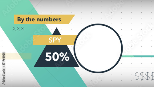 Business reporting finance Powerpoint background template. Presentation graphics, finance data. Design template elements