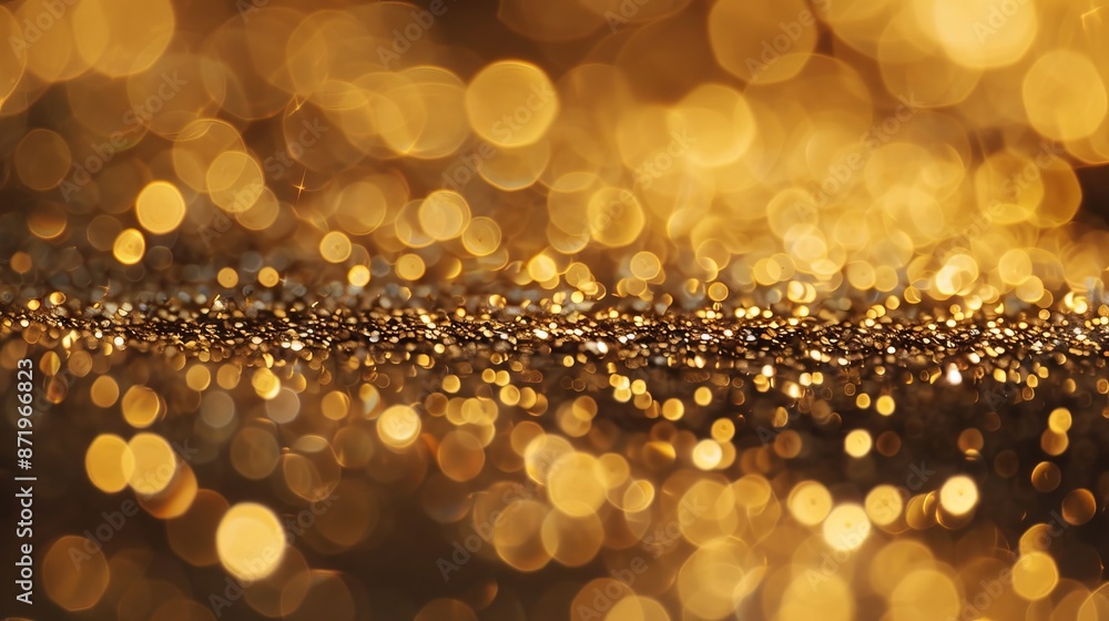 Close up of gold glitter texture Close up of gold glitter texture