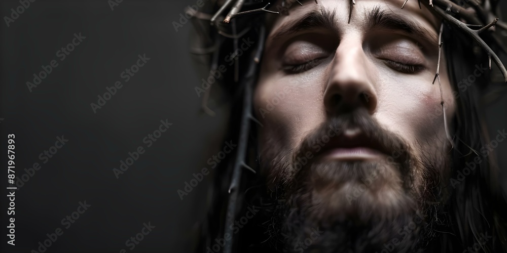 Jesus' Sacrificial Love Enduring Humiliation and Death to Save Humanity. Concept Jesus, Sacrificial Love, Endurance, Humiliation, Salvation Jesus' Sacrificial Love Enduring Humiliation and Death to Save Humanity. Concept Jesus, Sacrificial Love, Endurance, Humiliation, Salvation