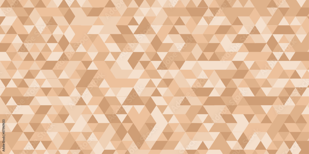 Abstract seamless pattern geometric triangle background with Origami style. Vector brown triangular mosaic and low polygon texture Creative Design wallpaper template background, vector illustration. Abstract seamless pattern geometric triangle background with Origami style. Vector brown triangular mosaic and low polygon texture Creative Design wallpaper template background, vector illustration.