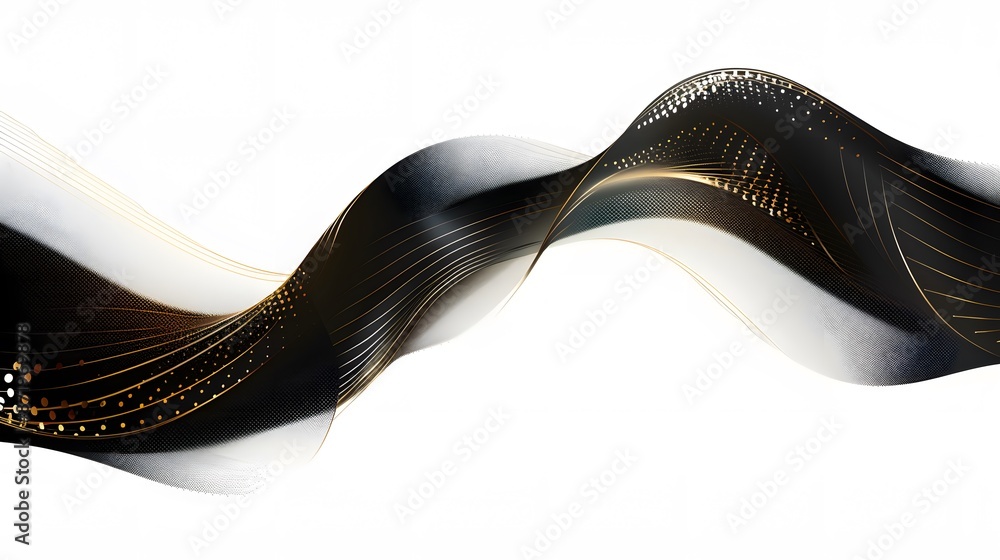 black and golden wave on white background black and golden wave on white background