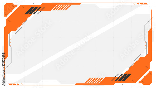 futuristic modern hud frame interface design on white color