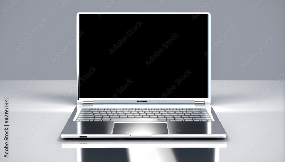 Black Screen Laptop Copy Space Text Background Black Screen Laptop Copy Space Text Background