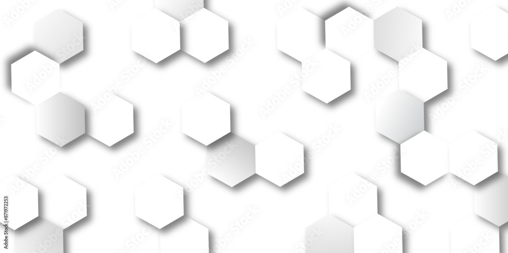 Abstract hexagon background. Futuristic abstract honeycomb mosaic white and grey technology background. Surface polygon pattern with glowing hexagon paper texture futuristic business. graphic design Abstract hexagon background. Futuristic abstract honeycomb mosaic white and grey technology background. Surface polygon pattern with glowing hexagon paper texture futuristic business. graphic design