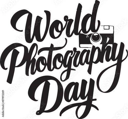 world photography day t shirt. photo