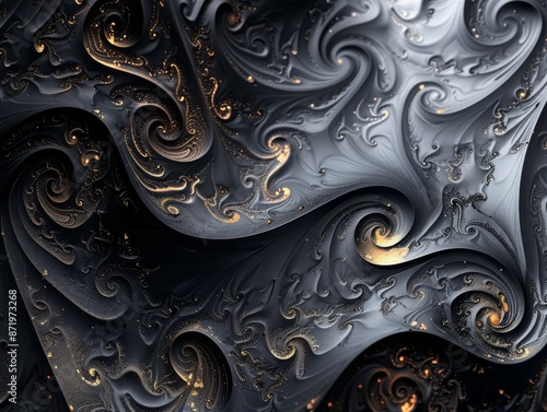 A premium, abstract dark background with intricate patterns, a 3D effect, and a luxurious color palette  © imlane