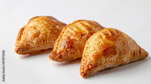 Curry puff pastry isolated © hallowen