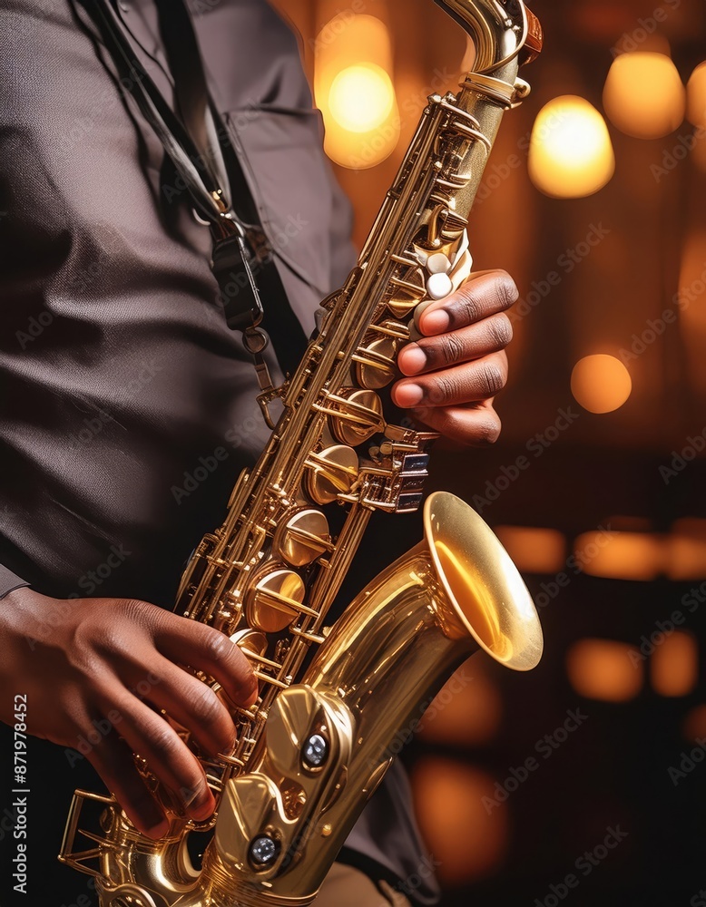 Obraz premium Saxophone in the Spotlight