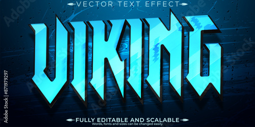 Viking text effect, editable Norse and warrior customizable font style
