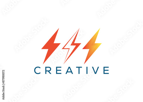Free Download Minimal and professional thunder logo design template - GFXLoad