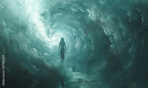 reincarnation concept rebirth of a soul in a new body.image