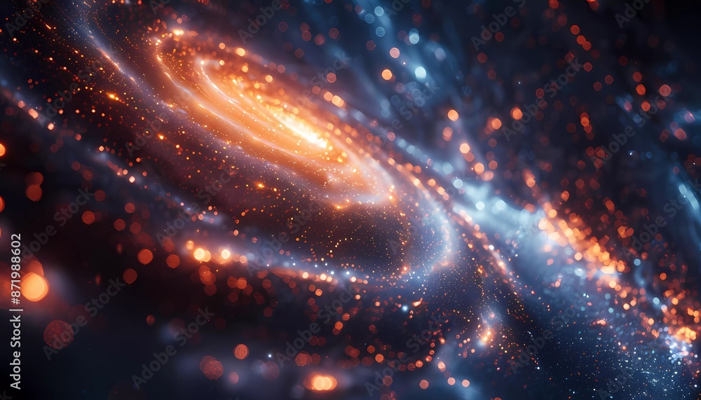 Naklejka premium Digital Retrieval Nexus: Portal to Infinite Information, portal surrounded by swirling data streams, gateway to retrieve documents.