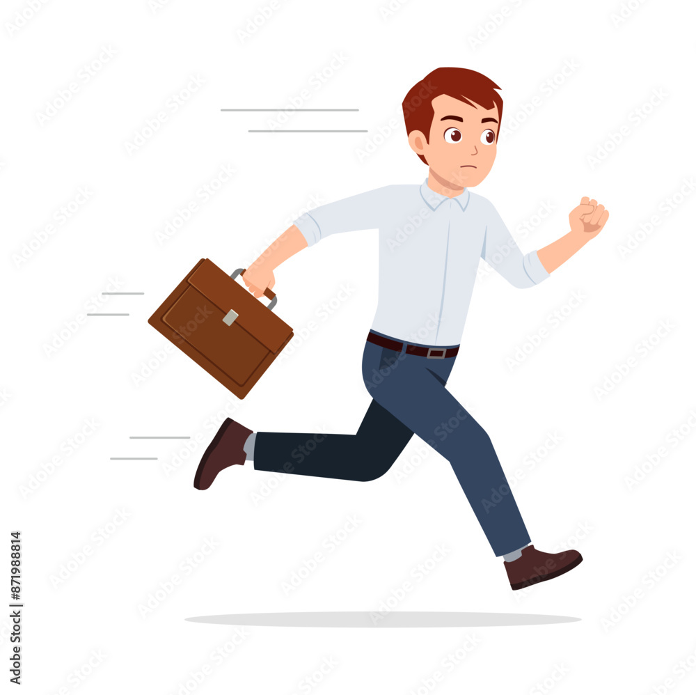 man employee run because of deadline time man employee run because of deadline time