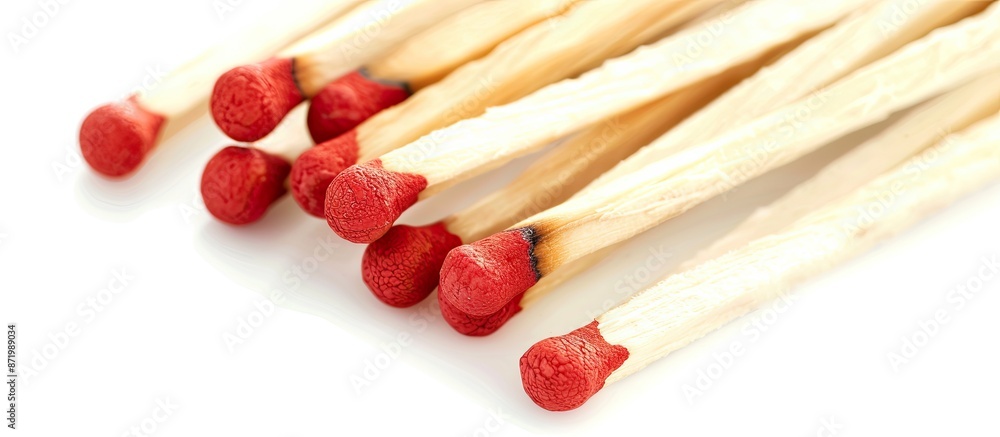 Isolated matches on a white background with copy space image. Isolated matches on a white background with copy space image.