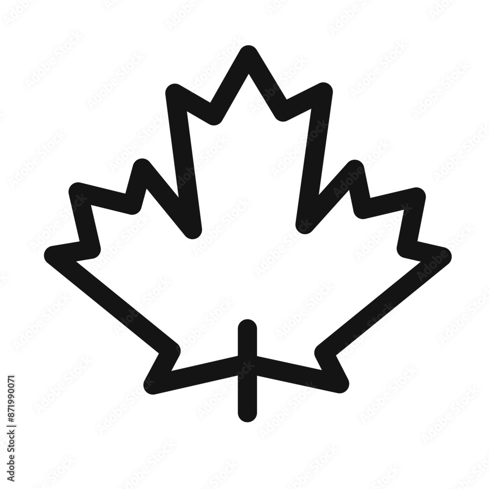 Maple leaf icon black and white vector sign Maple leaf icon black and white vector sign