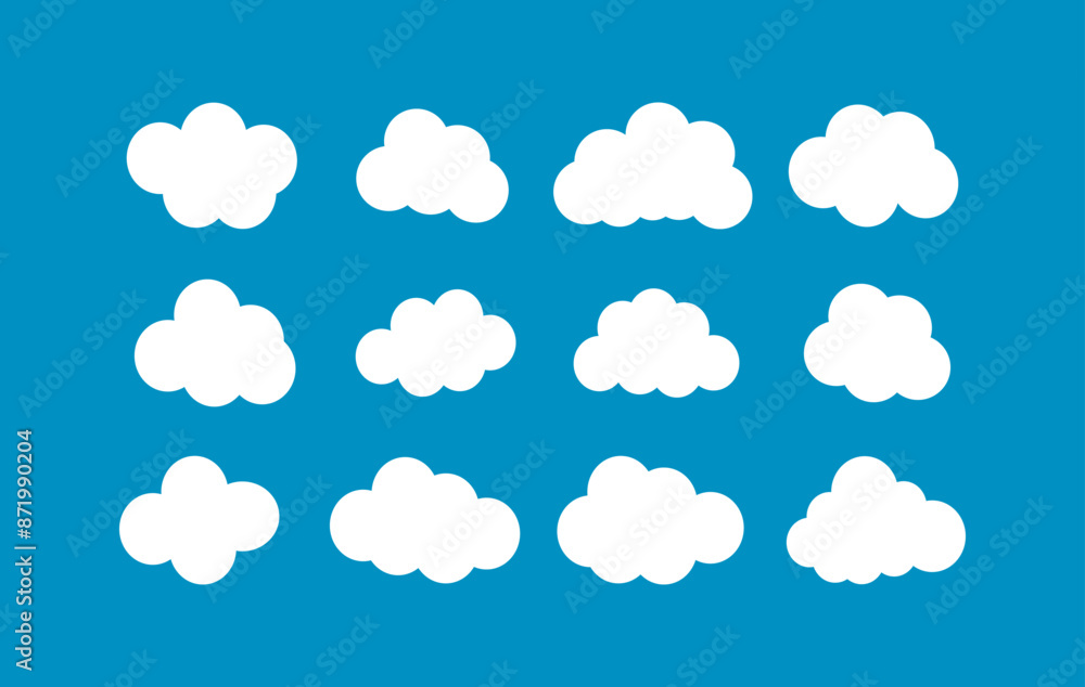 set of clouds set of clouds
