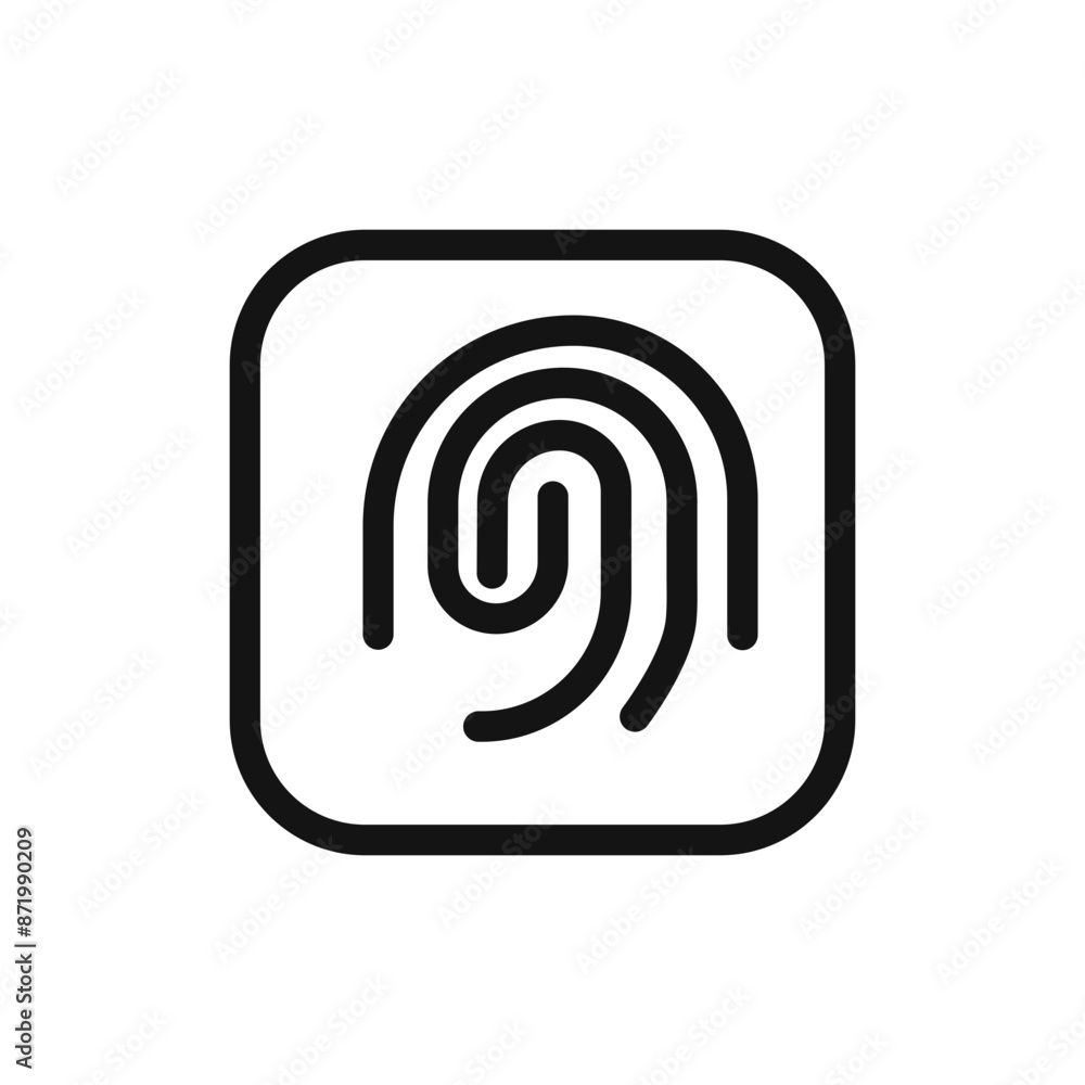 Biometric icon black and white vector sign Biometric icon black and white vector sign