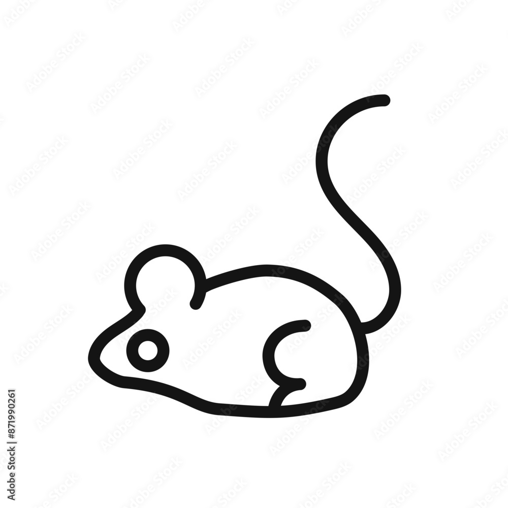 Mouse animal icon black and white vector sign Mouse animal icon black and white vector sign