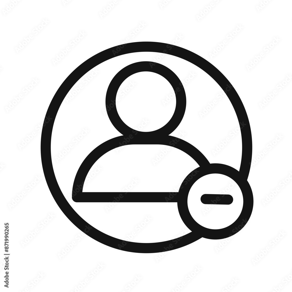 Block User Icon black and white vector sign Block User Icon black and white vector sign