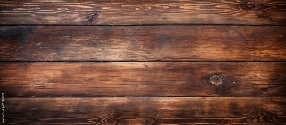 Fototapeta premium Selective focus on an aged wooden texture backdrop with copy space image.