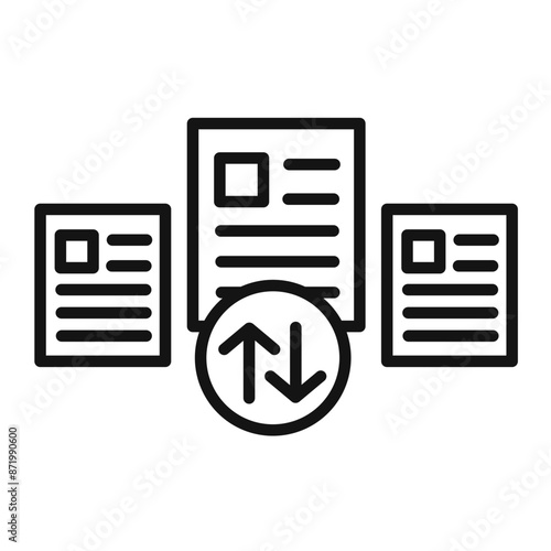 case priority icon black and white vector sign