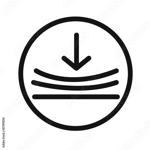 Resilience material icon black and white vector sign